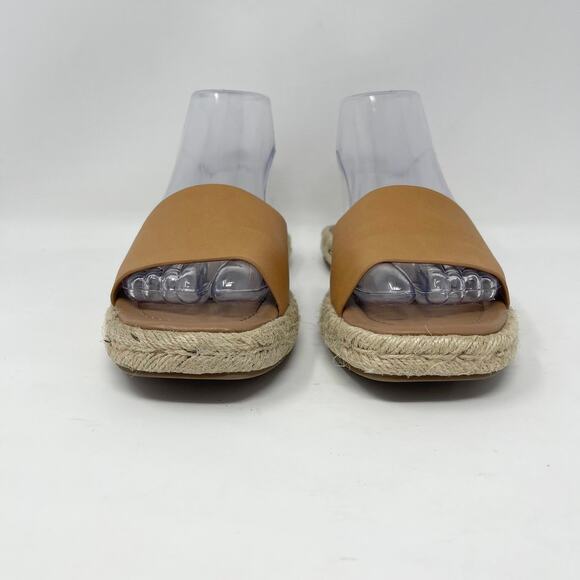 Universal‎ Thread Maren Slide Sandal Womens 6 Tan Square Toe Espadrille - Picture 5 of 8